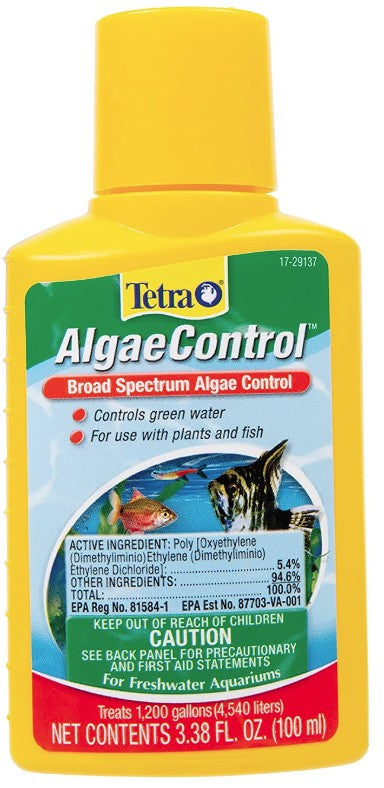 3.38 oz Tetra Algae Control Broad Spectrum Algae Control for Aquariums with Plants and Fish