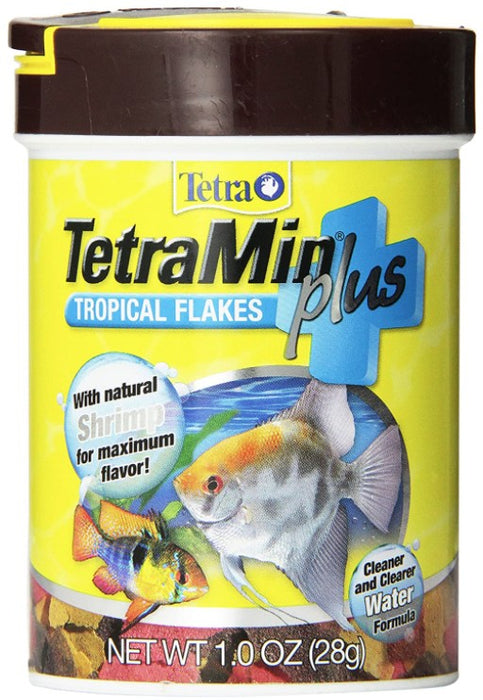 1 oz TetraMin Tropical Flakes Plus with Natural Shrimp Fish Food