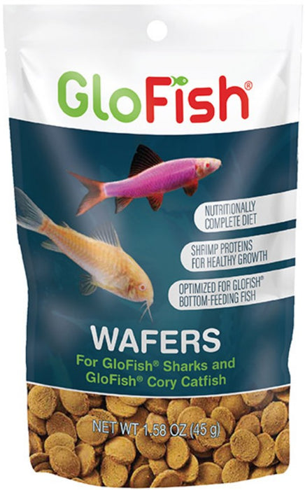 6.32 oz (4 x 1.58 oz) GloFish Cory Wafers Fish Food for GloFish Sharks and Cory Catfish