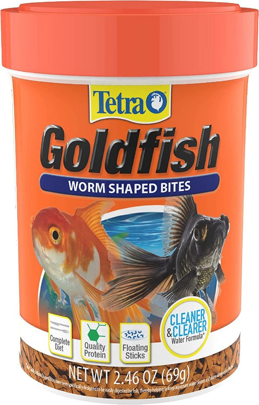 2.46 oz Tetra Goldfish Worm Shaped Bites