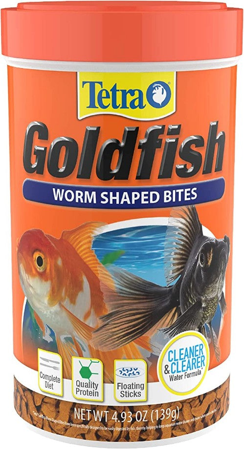 4.93 oz Tetra Goldfish Worm Shaped Bites