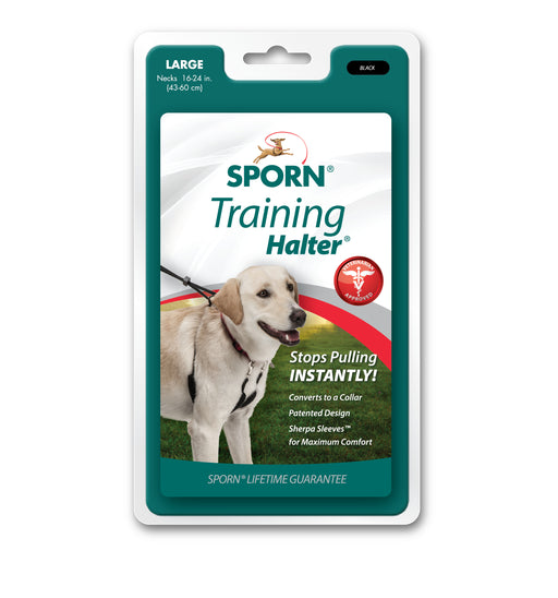 Large - 1 count Sporn Original Training Halter for Dogs Red