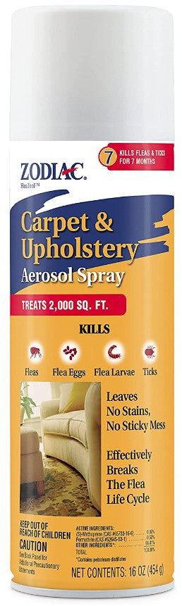 16 oz Zodiac Flea and Tick Carpet and Upholstery Aerosol Spray