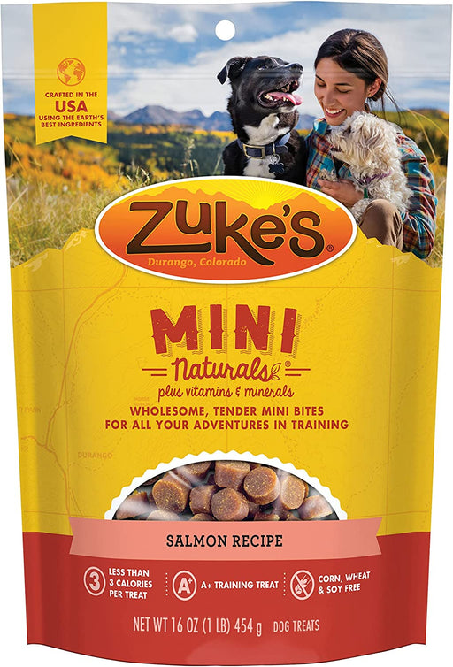 1 lb Zukes Mini Naturals Dog Treats Salmon Recipe