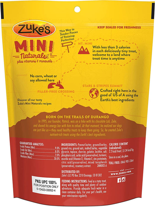 72 oz (12 x 6 oz) Zukes Mini Naturals Treats Peanut Butter and Oats