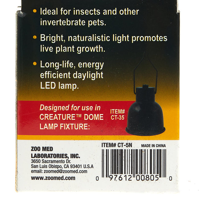 5 watt Zoo Med Creatures LED Daylight Lamp