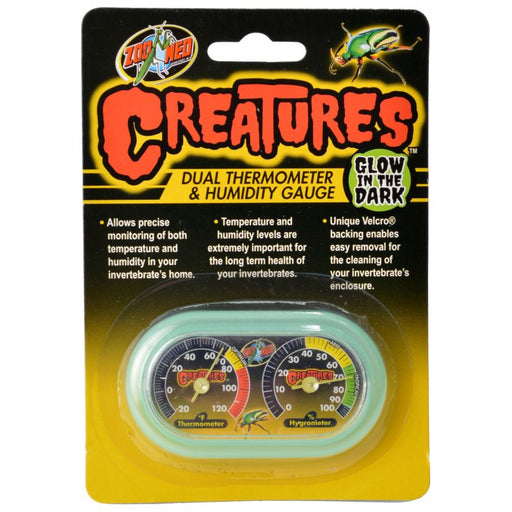 1 count Zoo Med Creatures Dual Thermometer and Humidity Gauge