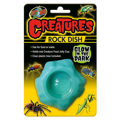 12 count Zoo Med Creatures Rock Dish for Food or Water