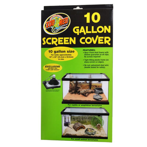 1 count Zoo Med Screen Cover Black for 10 Gallon Terrariums