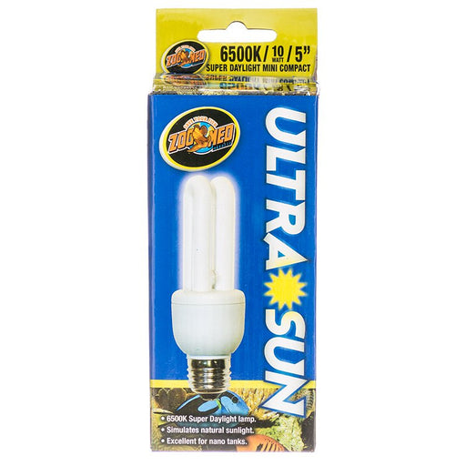 10 watt Zoo Med Ultra Sun 6500K Super Daylight Mini Compact Fluorescent Bulb