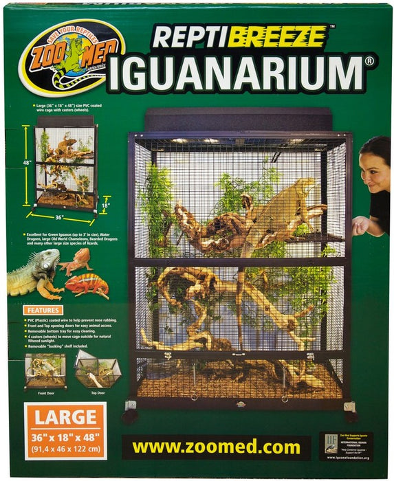1 count Zoo Med ReptiBreeze Iguanarium Habitat for Large Reptiles