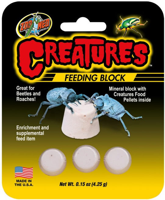 0.15 oz Zoo Med Creatures Feeding Block for Beetles and Roaches