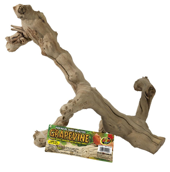 Medium - 1 count Zoo Med Natural Sand Blasted Grapevine