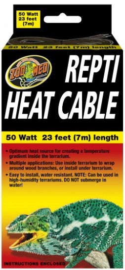 50 watt Zoo Med Reptile Heat Cable for Reptile Terrariums