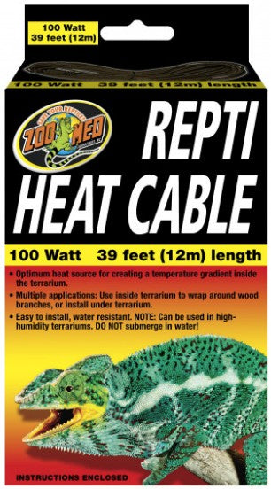 100 watt Zoo Med Reptile Heat Cable for Reptile Terrariums