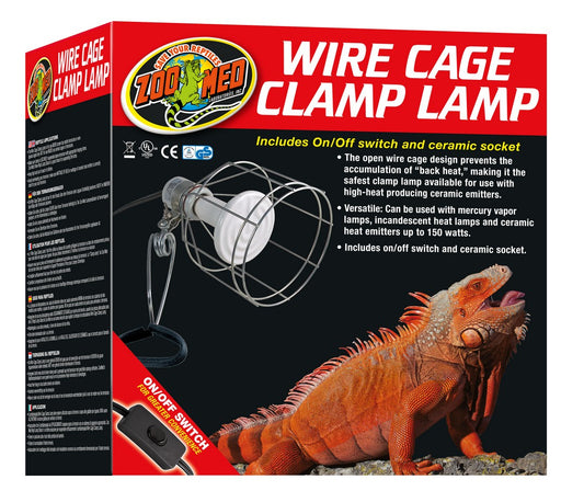 1 count Zoo Med Wire Cage Clamp Lamp for Reptiles
