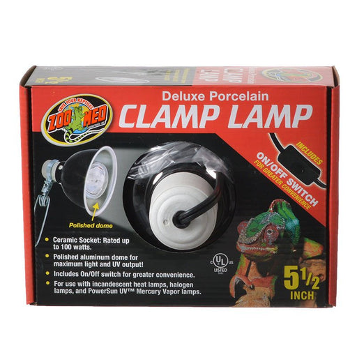 100 watt Zoo Med Deluxe Porcelain Clamp Lamp for Reptiles