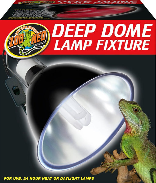 1 count Zoo Med Deep Dome Lamp Fixture 8.5" Wide