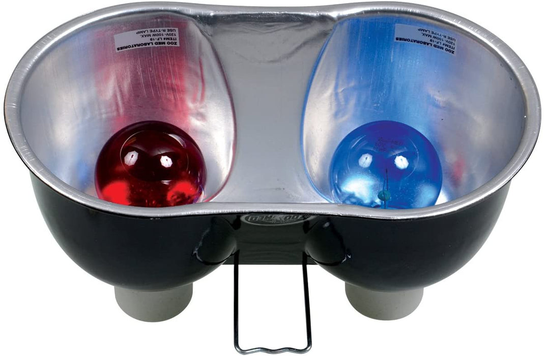 1 count Zoo Med Combo Deep Dome Dual Lamp Fixture