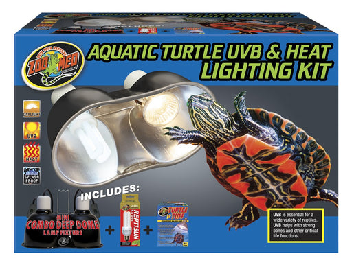 1 count Zoo Med Aquatic Turtle UVB and Heat Lighting Kit