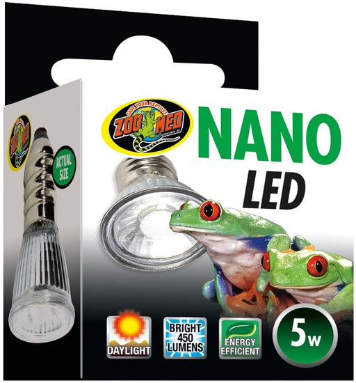 5 watt Zoo Med Nano LED Daylight Lamp for Amphibians and Reptiles