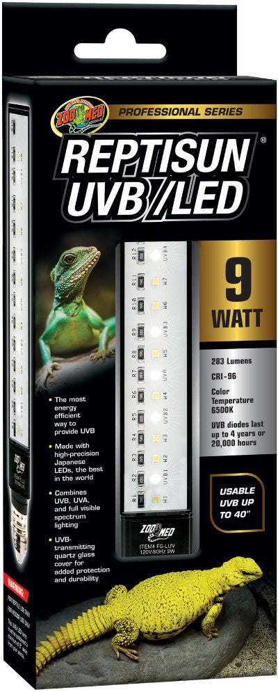 1 count Zoo Med ReptiSun UVB/LED Lamp Professional Series