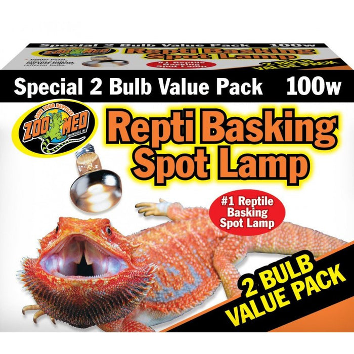100 watt - 2 count Zoo Med Repti Basking Spot Lamp with UVA
