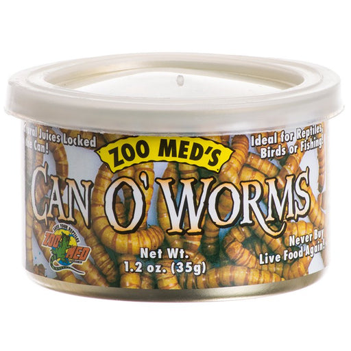 1.2 oz Zoo Med Can O' Worms for Reptiles and Birds