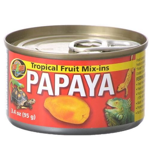 3.4 oz Zoo Med Tropical Fruit Mix-Ins Reptile Food Papaya