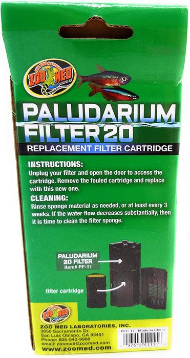 1 count Zoo Med Paludarium 20 Replacement Filter Cartridge