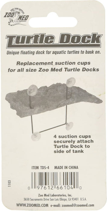 4 count Zoo Med Turtle Dock Replacement Suction Cups