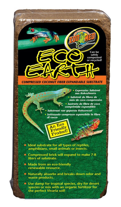1 count Zoo Med Eco Earth Compressed Coconut Fiber Substrate