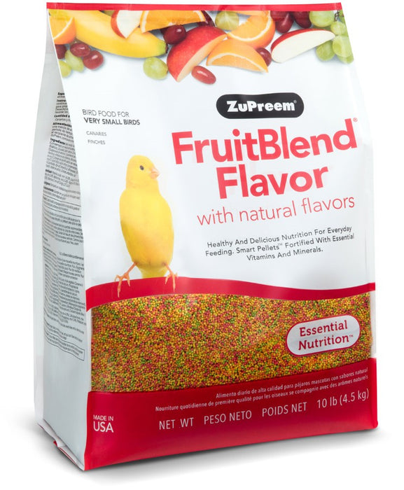 10 lb ZuPreem FruitBlend Flavor with Natural Flavors Bird Food for Very Small Birds