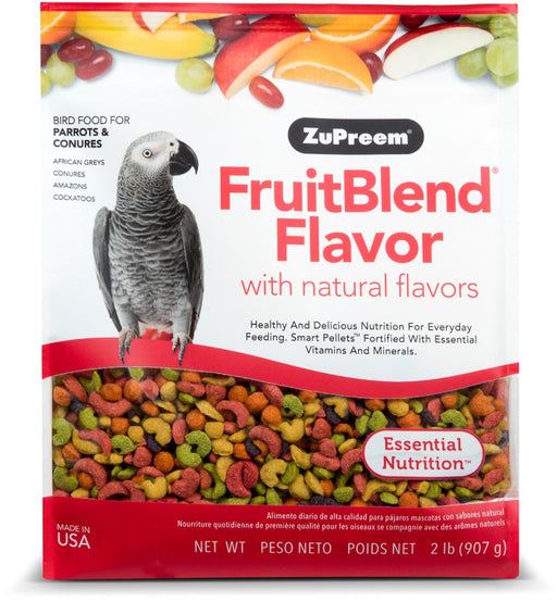2 lb ZuPreem FruitBlend Flavor with Natural Flavors Bird Food for Parrots and Conures