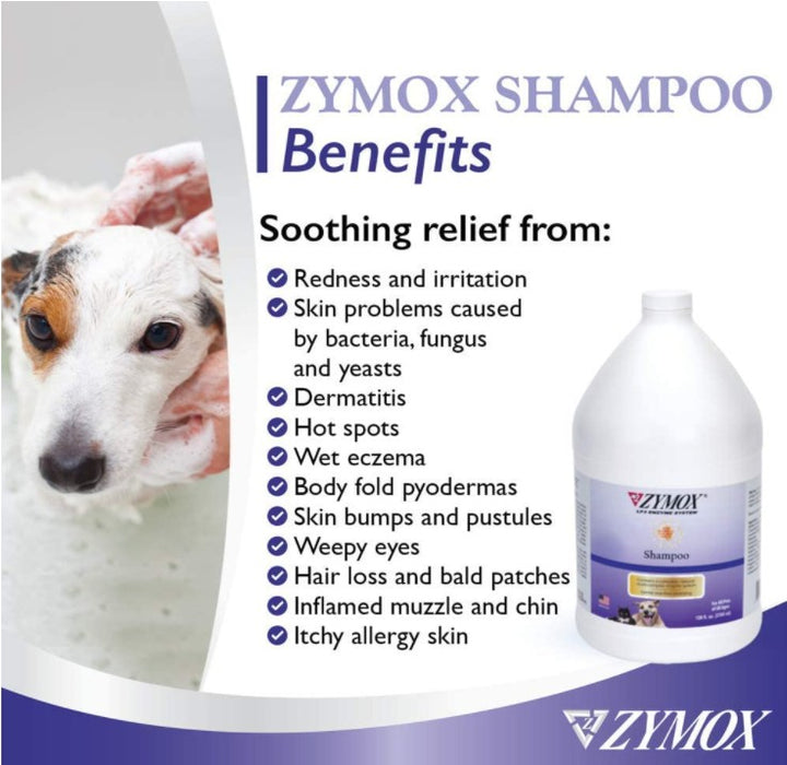 2 gallon (2 x 1 gal) Zymox Shampoo with Vitamin D3 for Dogs and Cats