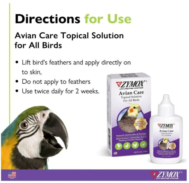 1.25 oz Zymox Avian Care Topical Spray for All Birds